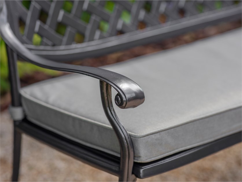 Rome Black Cast Aluminium 3 Seat Bench Alternative Image